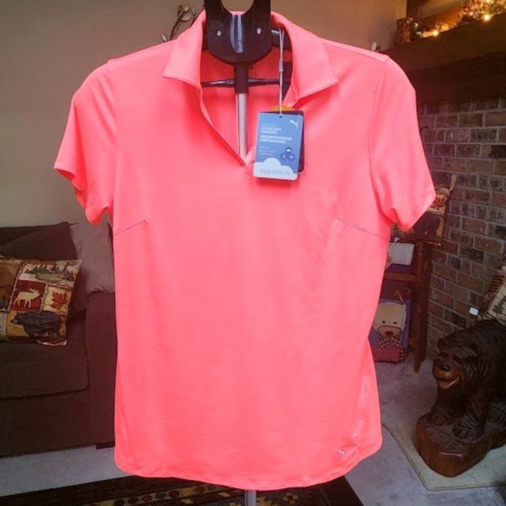 NWT PUMA Cloudspun Free Polo shirt sz medium